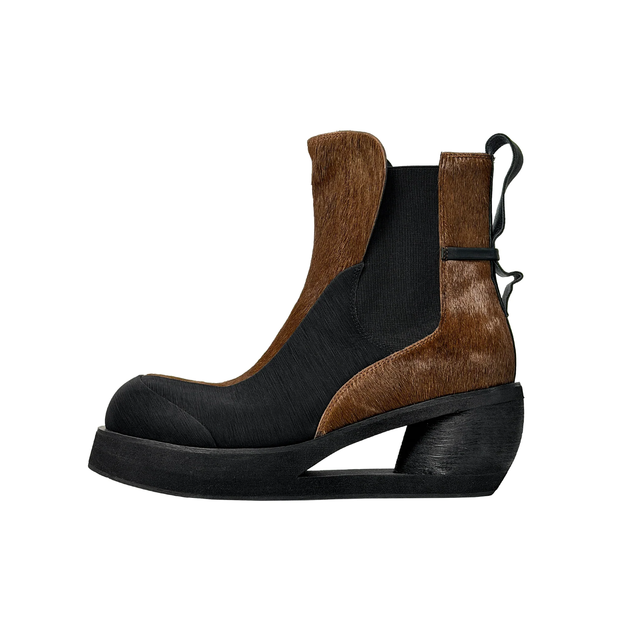 SCRY Dig Lug Boots"Black / Brown Horse" - Image 3